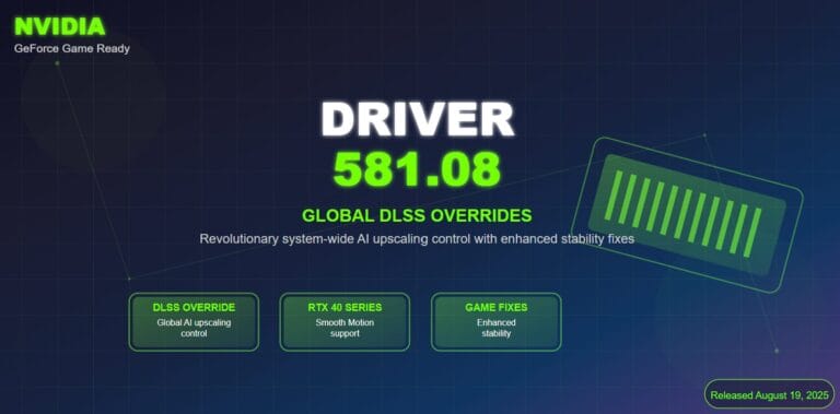 NVIDIA Unleashes Game Ready Driver 581.08